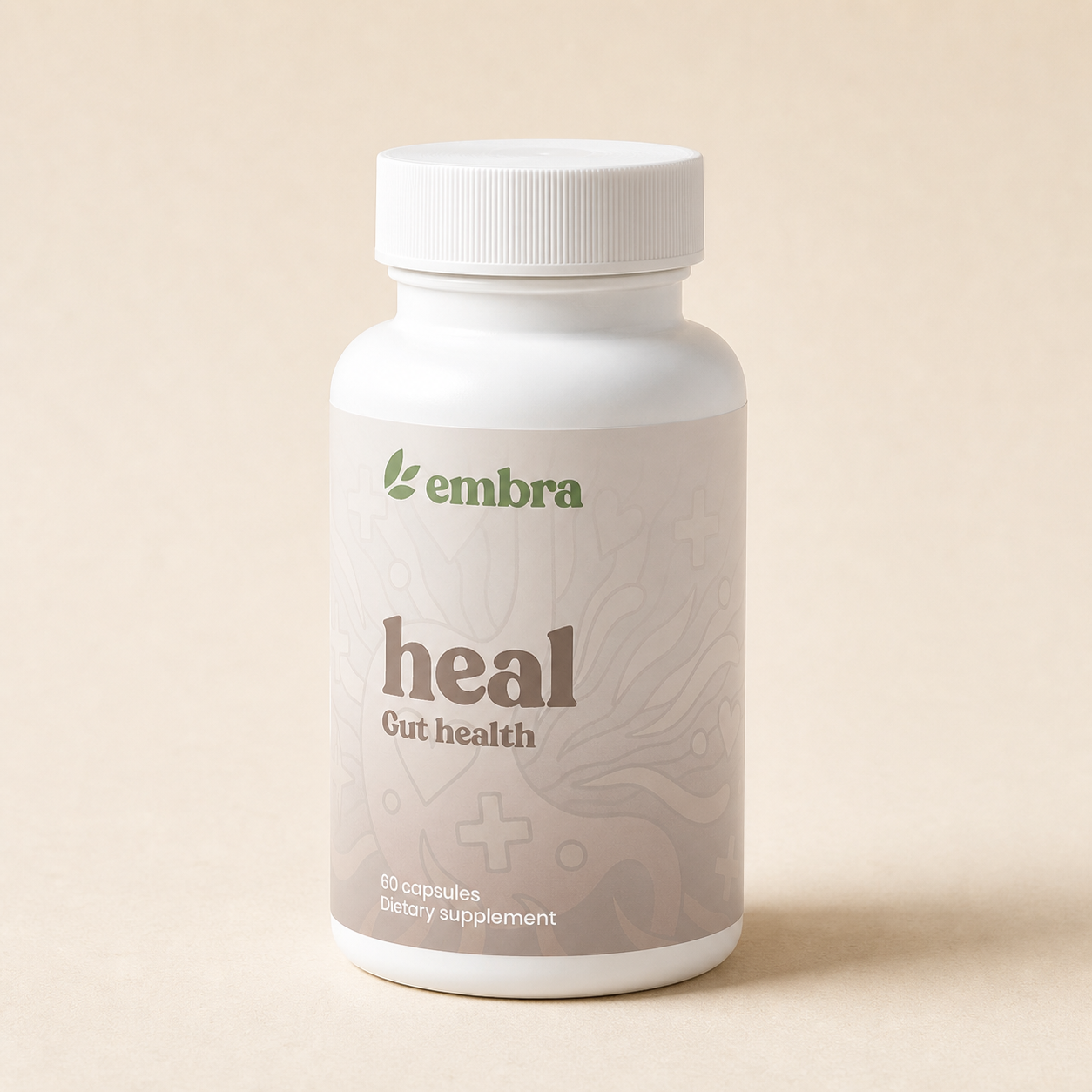 heal bottle in warm window light
